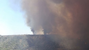 Broll: 3rd MAW Marines Fight Camp Pendleton Wildfires