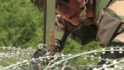 French Engineers construct wire obstacle