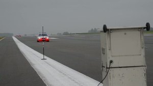 Belgian Federal Police Speedometer Calibration on Airstrip