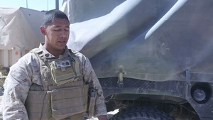 Marine Staff Sgt. Johnny Garza - 2nd Bn., 11 Marines, supports Exercise Desert Scimitar