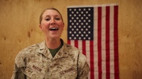 Deployed Marine, 1st Lt. Skye Martin sings national anthem for San Diego Padres