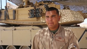 1st Tank Bn. blasts through Exercise Desert Scimitar 2014 (Interview Aragon)