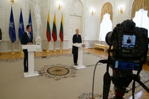 Secretary General in Vilnius, Joint Press Point, B-Roll