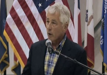 SECDEF Hagel Troop Event