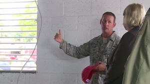 Embassy official tours Belmopan hospital addition