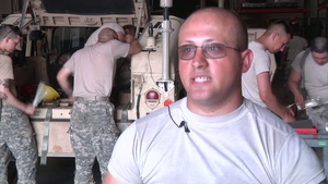 B-roll pkg. interview SGT Antonio Diaz, Charlie Co. 1st of the 102nd