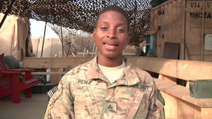 SGT Chiquita Peña sends a Birthday Greeting