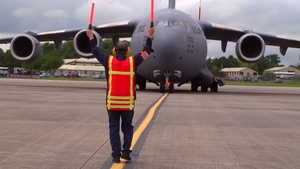 C-17 Globemaster III Arrival at RAF Fairford_B-Roll