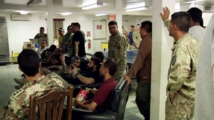 Servicemembers Watching USA vs. Ghana Game (B-Roll)