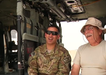 Father-Son Reunion in Afghanistan, 1SG (Ret.) Victor Soler and CW2 Victor Soler