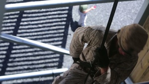 Marines with 2/4 and 2/7 conduct fast rope and rappel training