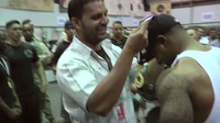 Soldiers Get Pumped for Camp Arifjan's Zone Six Bench Press Competition