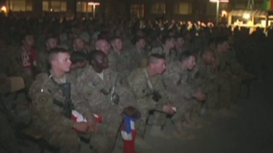 U.S. and German Troops at Camp Marmal Host World Cup Watch Party