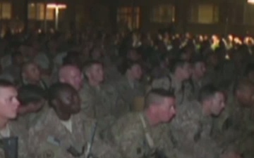 U.S. and German Troops at Camp Marmal Host World Cup Watch Party