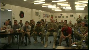 Troops at FOB Lightning Host World Cup Watch Party