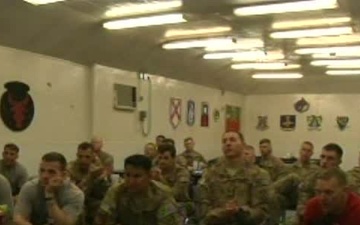 Troops at FOB Lightning Host World Cup Watch Party