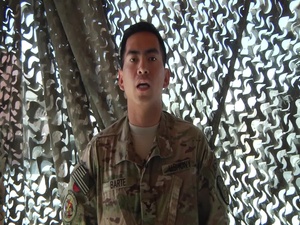 HM2 Barte Sends Greetings from Afghanistan