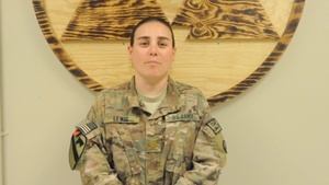 Maj. Christina Lewis wishes her family and friends a Happy Independence Day
