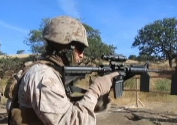 1st Maintenance Bn. Marines practice combat marksmanship skills during  Combat Leadership Course