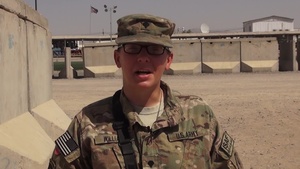 Spc. Ashley Williams Independence Day Shout Out