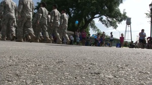 B-roll of Warrior Diplomats join Round Rock in Independence Day Celebration