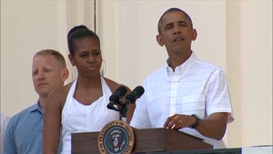 Service Members Attend White House Barbecue
