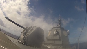 JS Kirishima launches training missile during RIMPAC 2014
