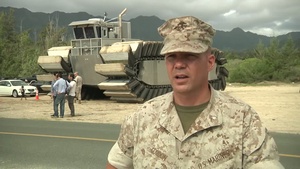 Ultra Heavy-Lift Amphibious Connector (UHAC) B-roll w/ interview from LtCol Don Gordon