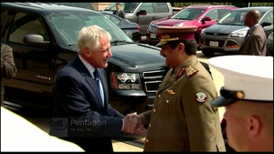 Hagel Meets Qatar Defense Minister