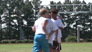 B-roll Jonathan Stewart Football ProCamp Little Rock AFB