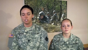 Spc Meagan Hopkins and Spc Katelynn Prater tell about the Paralegal Warrior Training Course