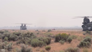Oregon Army National Guard Aviators support local responders in fire suppression efforts