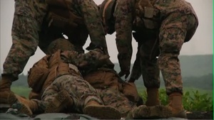 B-Roll of Logistic Specialists Fire Machine Guns During Exercise Dragon Fire