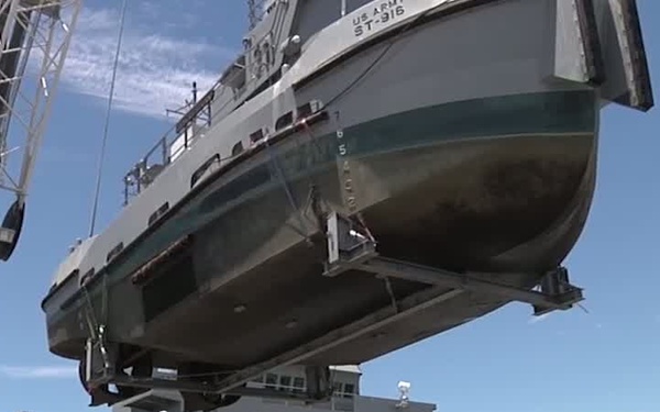 B-Roll of LSV-3 picking up Army Watercraft on the way home