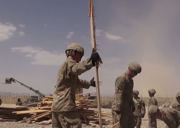 Vertical Construction Engineers Deconstruct Forward Operating Base Apache