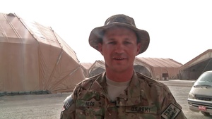 SSG Niles' Greeting to Family from Kandahar Airfield