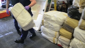 Coast Guard Cutter Stratton offloads 12,000 pounds of seized marijuana