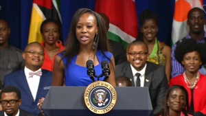 Faith Mangope Introduces President Obama
