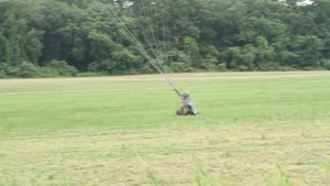 B-Roll Leapfest Parachute Landing Long Shot