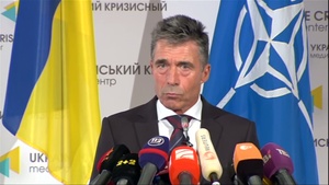 NATO Secretary General Press Point in Kiev