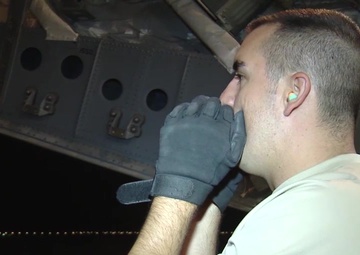 Humanitarian Aid pallets for Iraq air drop - B-roll