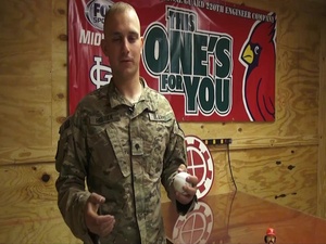 Spc. Zachary Figliola St. Louis Cardinals Baseball Game Shout Out