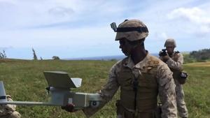Raven UAS launch during Advanced Warfighting Experiment
