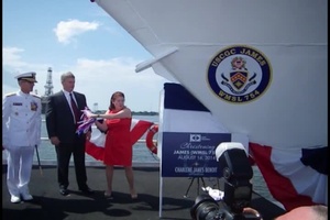 Coast Guard Cutter James Christening