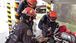 Marine Corps Air Station Iwakuni Firefighters Drill Excavation and Recovery