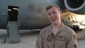 Interview with SrA Paul Maginnis-Loadmaster on C-17 Humanitarian Aid Air Drop