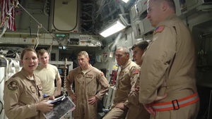 C-17 Crew Brief and Aerial Views of Humanitarian Aid Air Drop