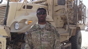PFC DeAndre Bolden Shout Out to his Girlfriend and Aunt