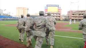 Maj. Gen. Twitty Pitches at Chihauhau's Game
