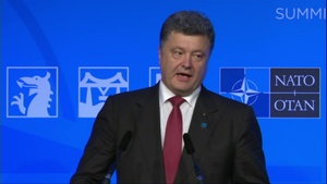 NATO Summit Wales: Ukrainian President Petro Poroshenko, NATO Sec. Gen. Rasmussen